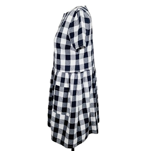 Rachel Parcell The Buffalo Plaid Dress XS Black White A-Line‎ Above Knee … - Picture 5 of 7